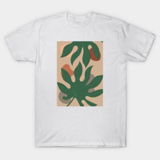 Botanical Leaves - Minimalist Abstract T-Shirt